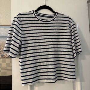 Universal Thread Navy and White Striped Tee